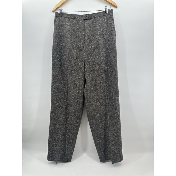 Apostrophe Pants - VTG Apostrophe Tweed Wool Blend Straight Leg Pants SZ 12 Classic Career JJ09